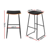 Table & Bar Stools: Artiss Bar Stools Kitchen Counter Stools Metal Chairs x2