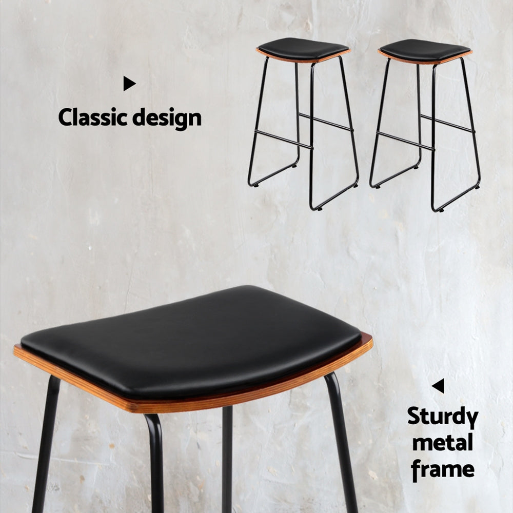 Table & Bar Stools: Artiss Bar Stools Kitchen Counter Stools Metal Chairs x2