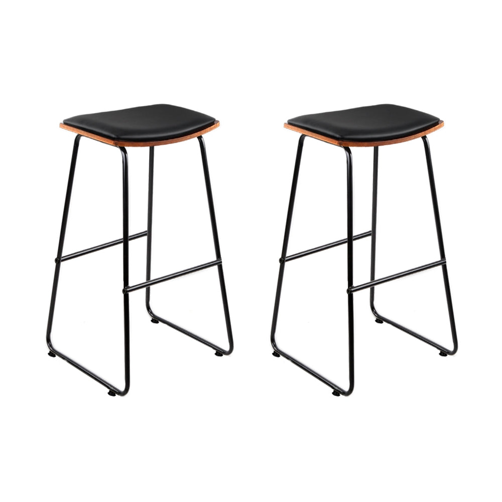 Table & Bar Stools: Artiss Bar Stools Kitchen Counter Stools Metal Chairs x2