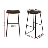 Artiss Bar Stools Kitchen Counter Stools Metal Chairs x2