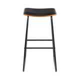 Artiss 4x Bar Stools Leather Padded Metal