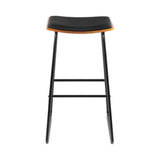 Table & Bar Stools: Artiss 4x Bar Stools Leather Padded Metal