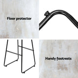 Table & Bar Stools: Artiss 4x Bar Stools Leather Padded Metal
