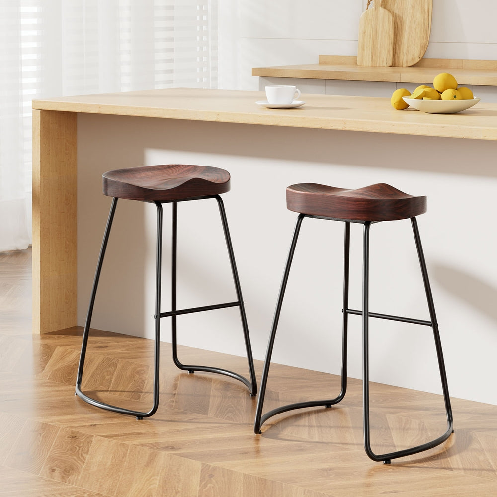Table & Bar Stools: Artiss 2x Bar Stools Tractor Seat 65cm