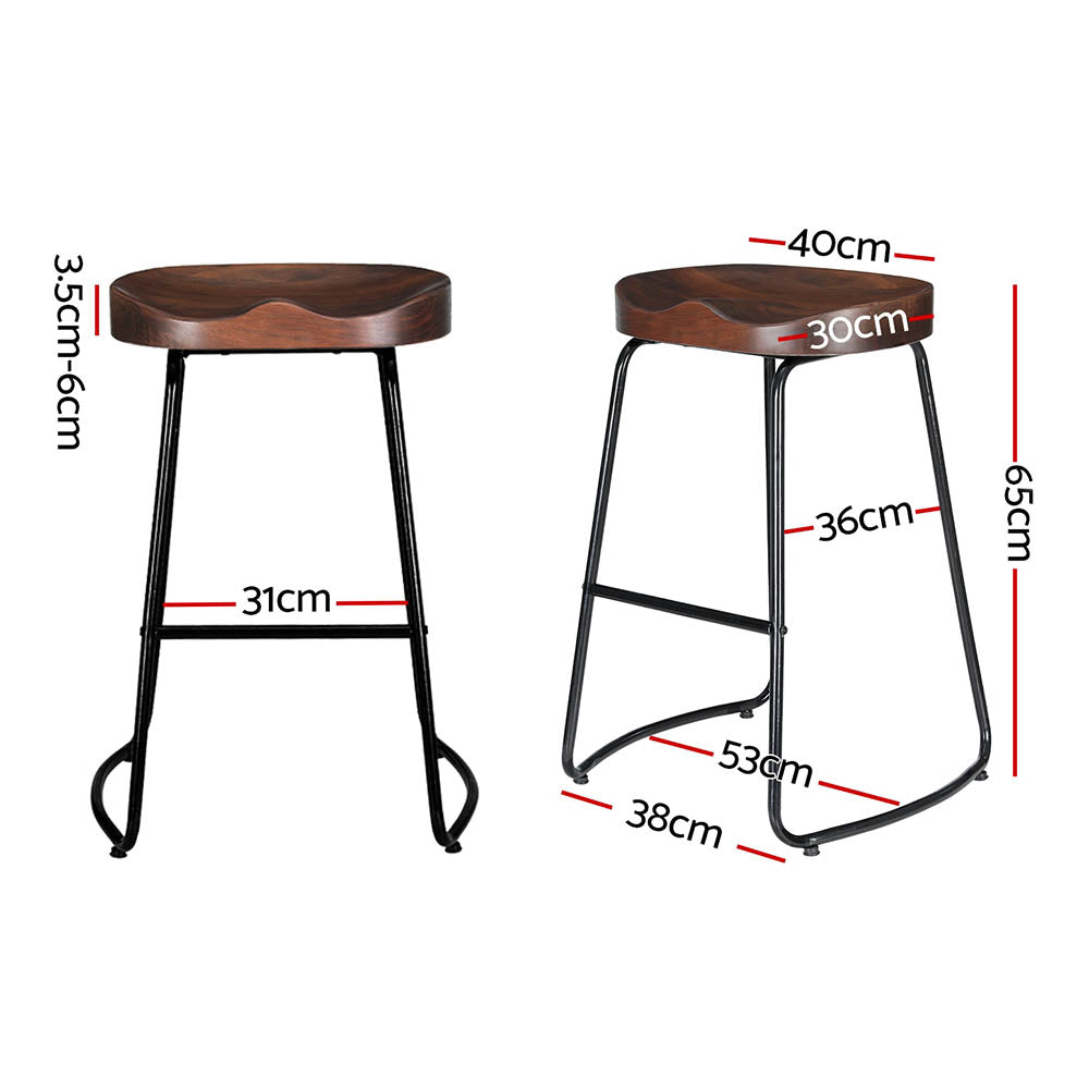 Table & Bar Stools: Artiss 2x Bar Stools Tractor Seat 65cm
