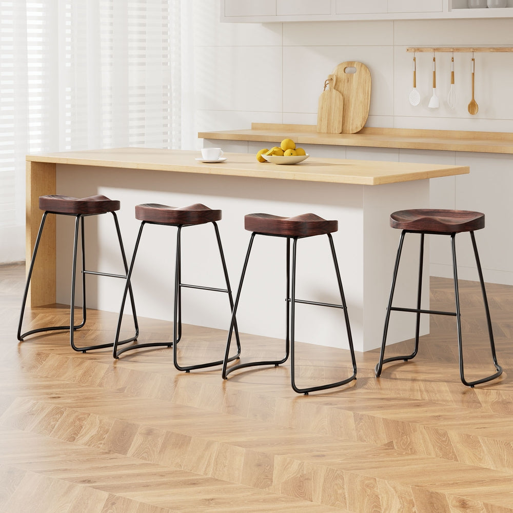 Table & Bar Stools: Artiss 4x Bar Stools Tractor Seat 65cm