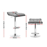 Table & Bar Stools: Artiss 4x Bar Stools Linen Padded Gas Lift