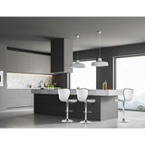 Table & Bar Stools: Artiss 2x Bar Stools Gas Lift Leather Seat White