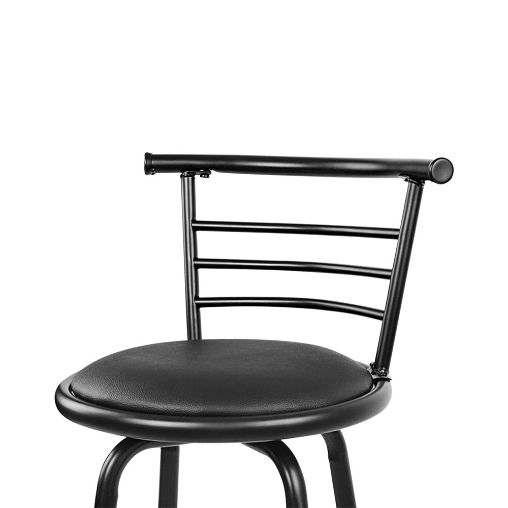 Table & Bar Stools: Artiss 2x Bar Stools Swivel Leather Padded Metal