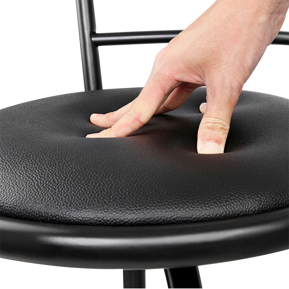 Table & Bar Stools: Artiss 2x Bar Stools Swivel Leather Padded Metal