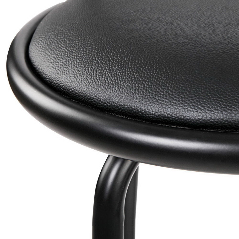 Table & Bar Stools: Artiss 4x Bar Stools Swivel Leather Padded Metal