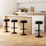 Massage Chairs: Artiss 4x Bar Stools Leather Padded Gas Lift Black