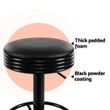 Massage Chairs: Artiss 4x Bar Stools Leather Padded Gas Lift Black