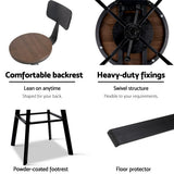 Table & Bar Stools: Artiss Bar Stools Kitchen Counter Chairs Vintage Metal Chairs