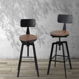 Table & Bar Stools: Artiss Bar Stools Kitchen Counter Chairs Vintage Metal Chairs