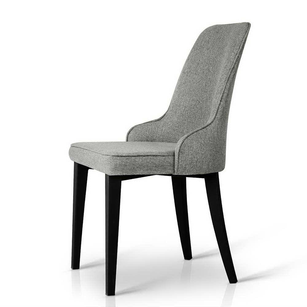 Dining Set: Artiss Dining Chairs Set of 2 Linen Fabric Grey