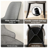 Artiss Dining Chairs Set of 6 Linen Fabric Grey