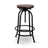 Table & Bar Stools: Artiss Bar Stools Adjustable Wood Chairs