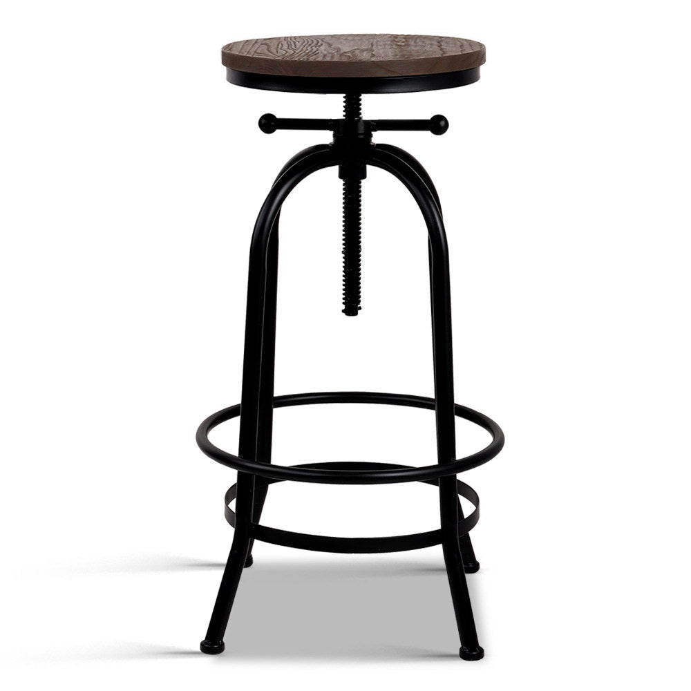 Table & Bar Stools: Artiss Bar Stools Adjustable Wood Chairs