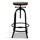 Table & Bar Stools: Artiss Bar Stools Adjustable Wood Chairs