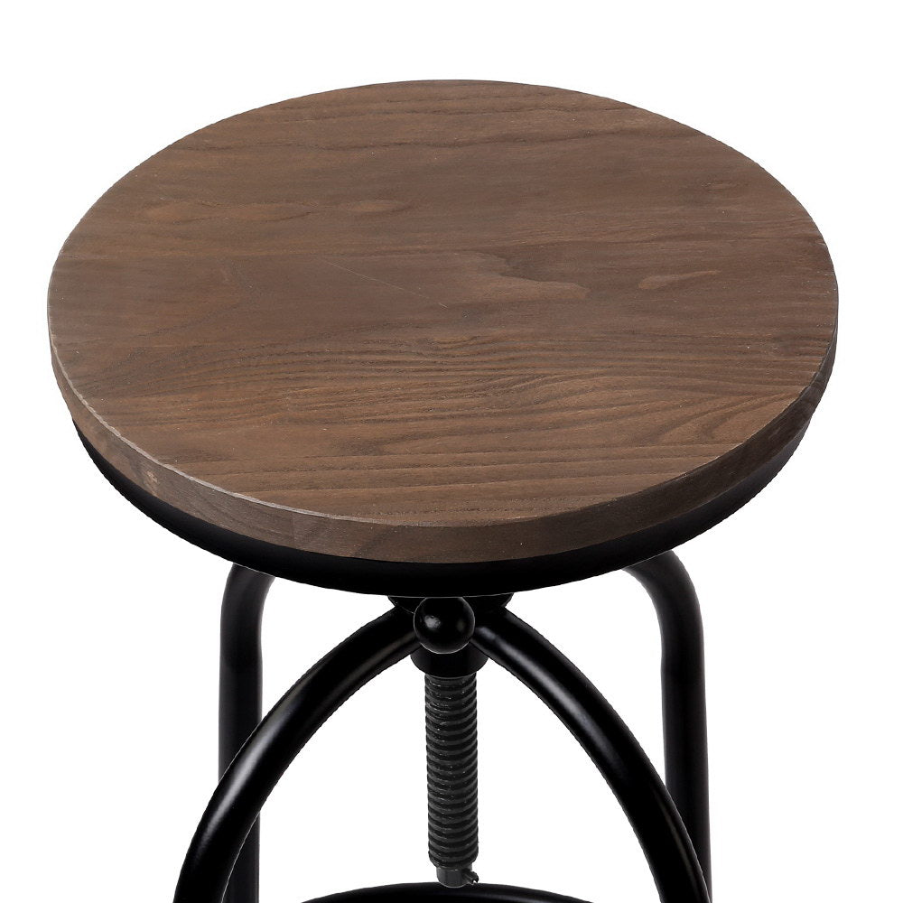 Table & Bar Stools: Artiss Bar Stools Adjustable Wood Chairs