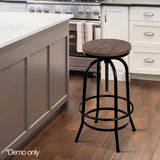 Table & Bar Stools: Artiss Bar Stools Adjustable Wood Chairs