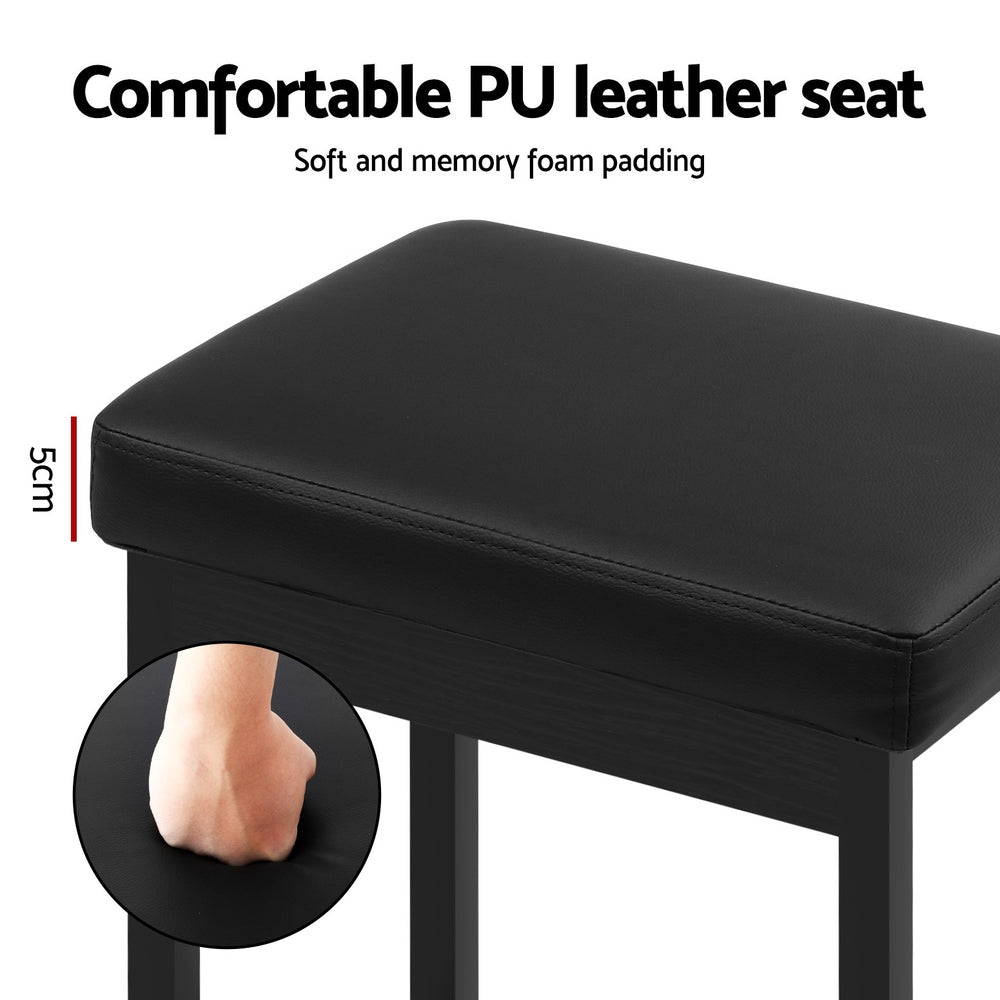 Table & Bar Stools: A Set of 4 Artiss Metal Bar Stools PU Seat Dining Counter Chairs