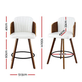 Table & Bar Stools: Artiss Wooden Bar Stools Swivel Kitchen Counter Stool Chair 58cm Seat Height
