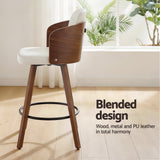 Table & Bar Stools: Artiss Wooden Bar Stools Swivel Kitchen Counter Stool Chair 58cm Seat Height