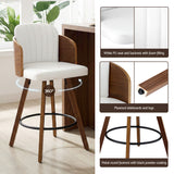 Table & Bar Stools: Artiss Wooden Bar Stools Swivel Kitchen Counter Stool Chair 58cm Seat Height