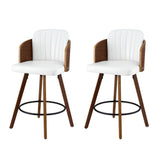 Table & Bar Stools: Artiss Wooden Bar Stools Swivel Kitchen Counter Stool Chair 58cm Seat Height