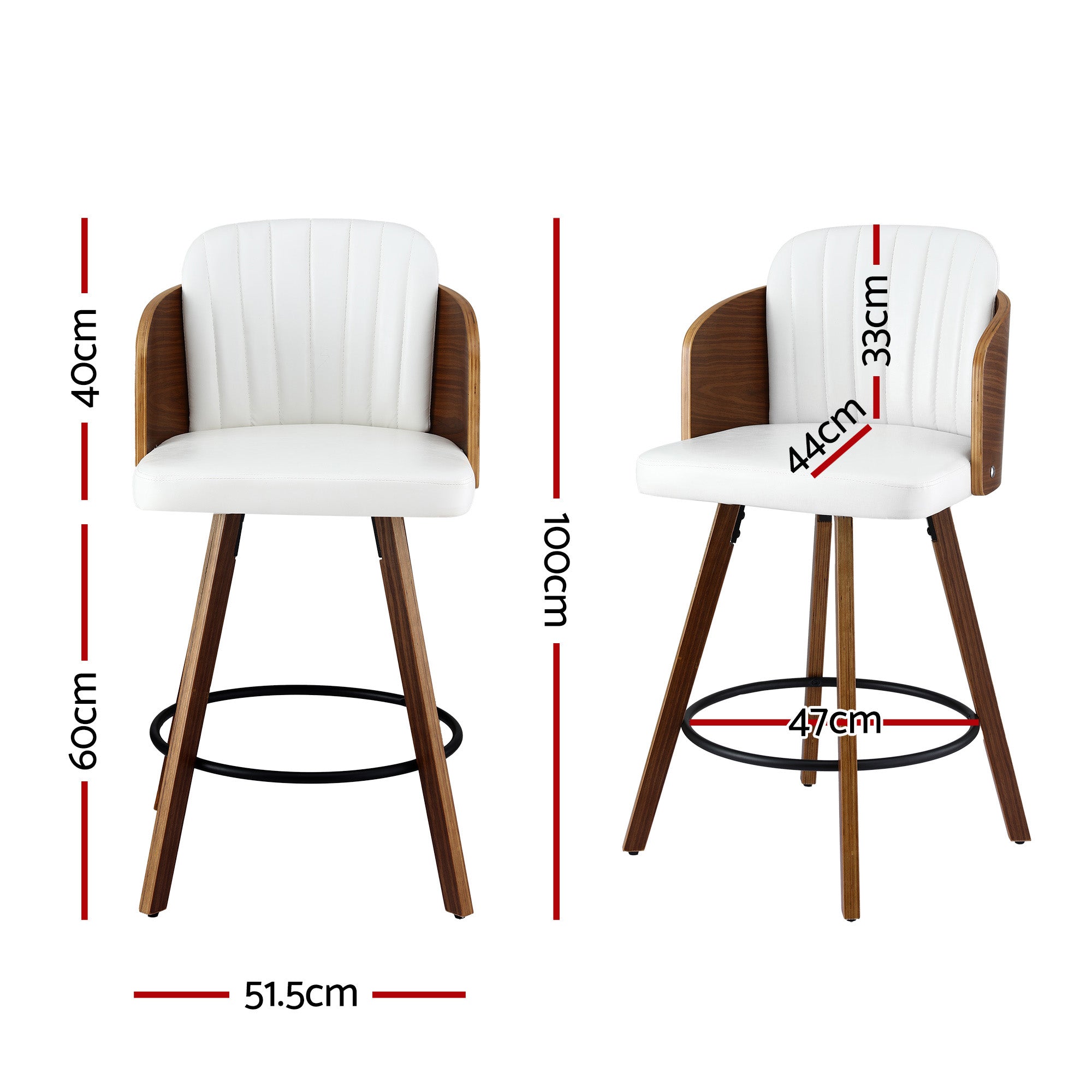Table & Bar Stools: Artiss Wooden Bar Stools Swivel Kitchen Counter Stool Chair 58cm Seat Height