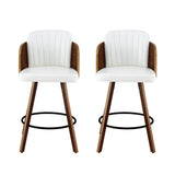 Table & Bar Stools: Artiss Wooden Bar Stools Swivel Kitchen Counter Stool Chair 58cm Seat Height