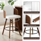 Table & Bar Stools: Artiss Wooden Bar Stools Swivel Kitchen Counter Stool Chair 58cm Seat Height