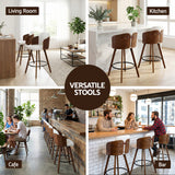 Table & Bar Stools: Artiss Wooden Bar Stools Swivel Kitchen Counter Stool Chair 58cm Seat Height