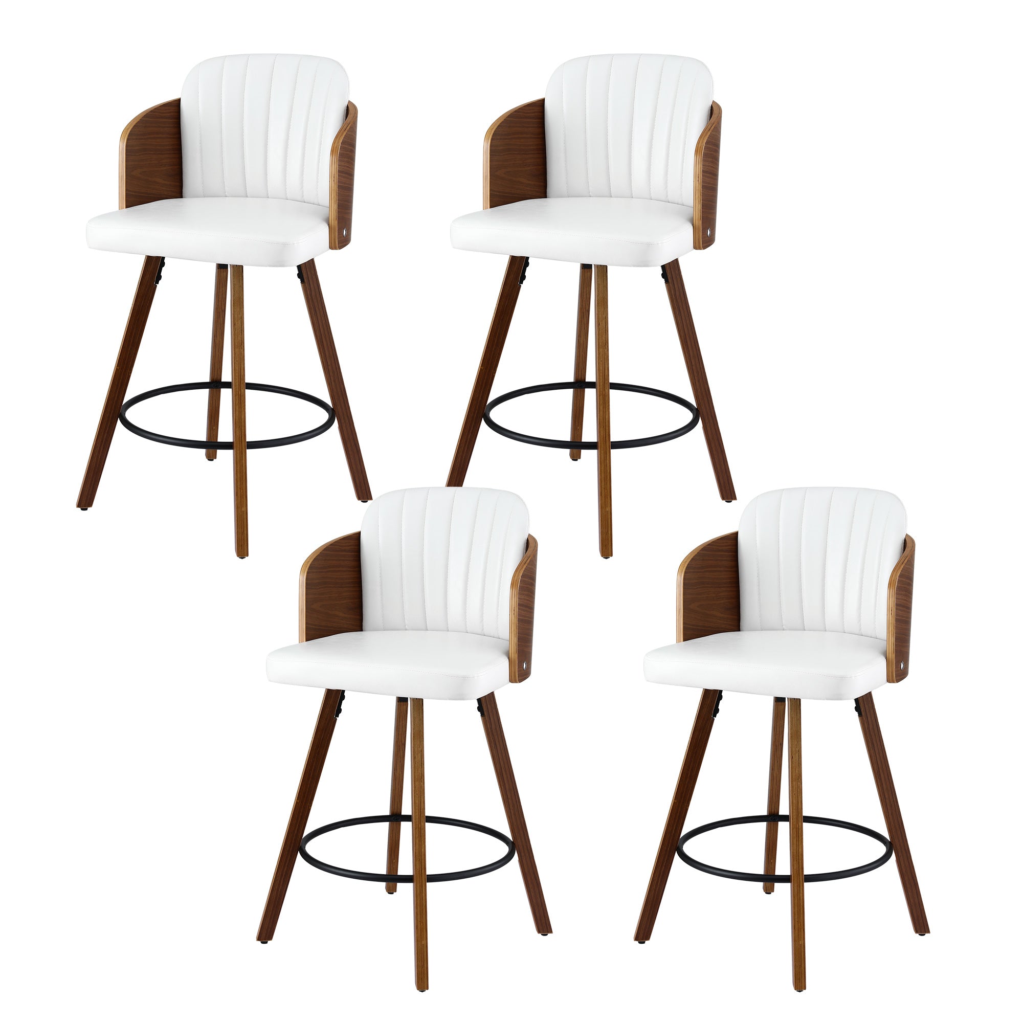 Table & Bar Stools: Artiss Wooden Bar Stools Swivel Kitchen Counter Stool Chair 58cm Seat Height