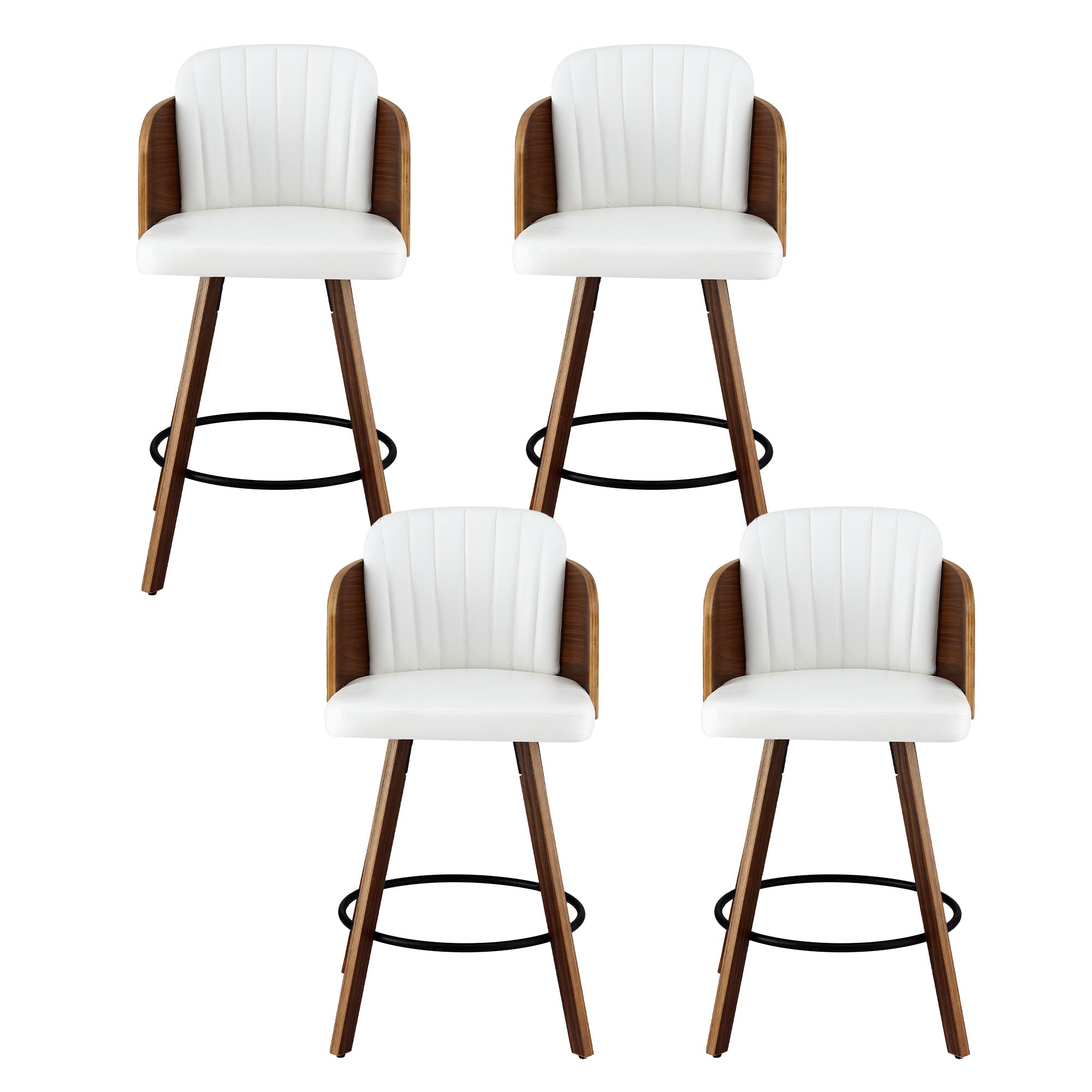 Table & Bar Stools: Artiss Wooden Bar Stools Swivel Kitchen Counter Stool Chair 58cm Seat Height