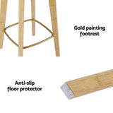 Table & Bar Stools: Artiss 2x Bar Stools Bamboo Rattan Stool Counter Chair Kitchen Barstools