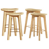 Table & Bar Stools: Artiss 4x Bar Stools Bamboo Rattan Stool Counter Chair Kitchen Barstools
