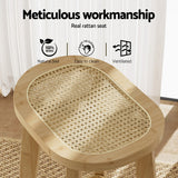 Table & Bar Stools: Artiss 4x Bar Stools Bamboo Rattan Stool Counter Chair Kitchen Barstools