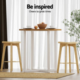 Table & Bar Stools: Artiss 4x Bar Stools Bamboo Rattan Stool Counter Chair Kitchen Barstools