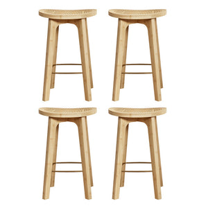 Artiss 4x Bar Stools Bamboo Rattan Stool Counter Chair Kitchen Barstools