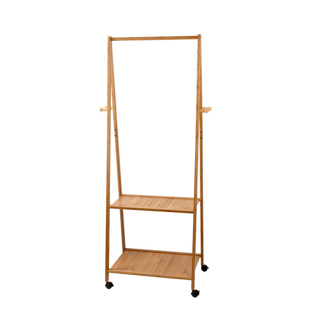 Clothing & Wardrobe Storage: Artiss Clothes Rack Airer Coat Stand 165x59cm Wheels