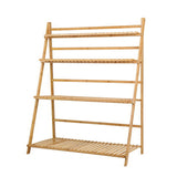 Artiss Plant Stand 4 Tier Bamboo Slat Flower Pot Shelf Pine