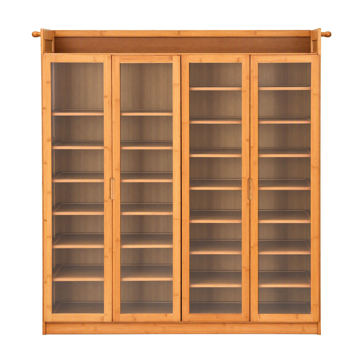 Artiss Shoe Cabinet 25 Pairs Shoe Storage Cupboard Umbrella Hook Raised Top Edge Wood