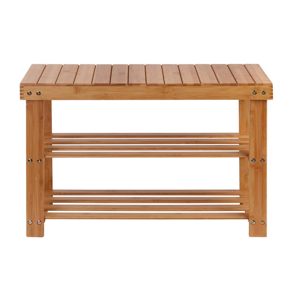 Shoe Storage: Artiss Shoe Rack Shoe Bench 10 Pairs Bamboo