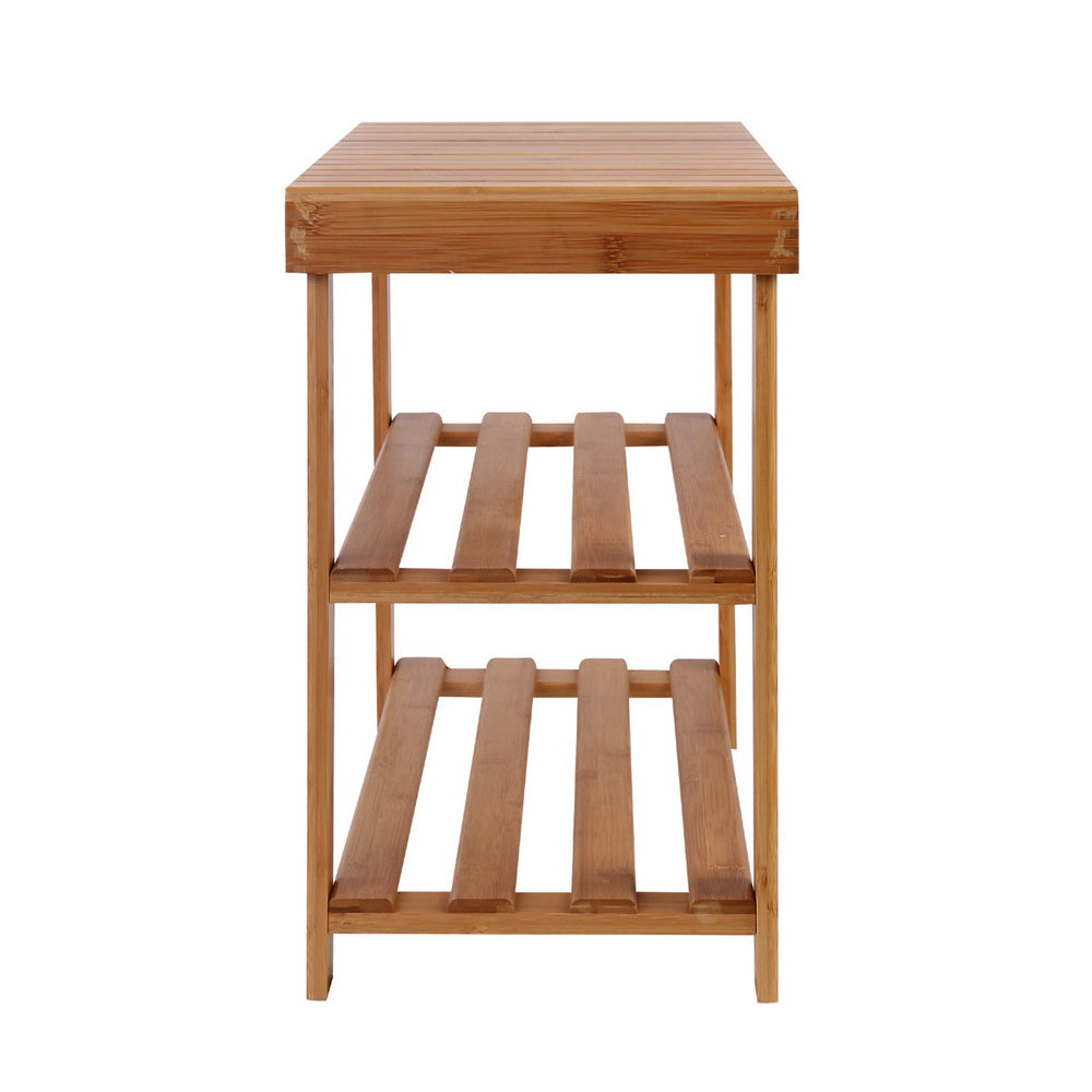 Shoe Storage: Artiss Shoe Rack Shoe Bench 10 Pairs Bamboo