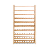 Artiss Shoe Rack Cabinet Bamboo 10-tier 50 Pairs