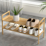Shoe Storage: Artiss Shoe Rack Cabinet Bamboo Storage Organiser Pine