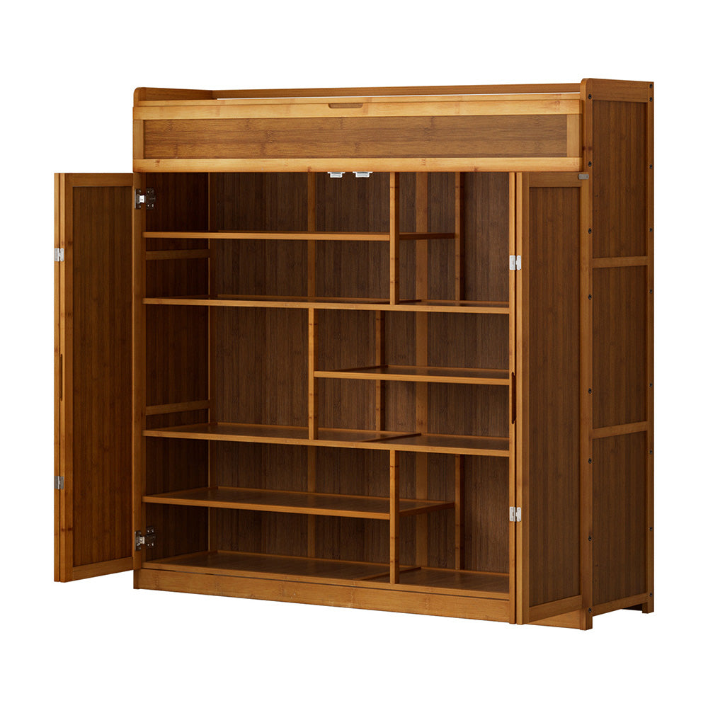 Shoe Storage: Artiss Shoe Rack Cabinet 30 Pairs Storage Cupboard Bamboo
